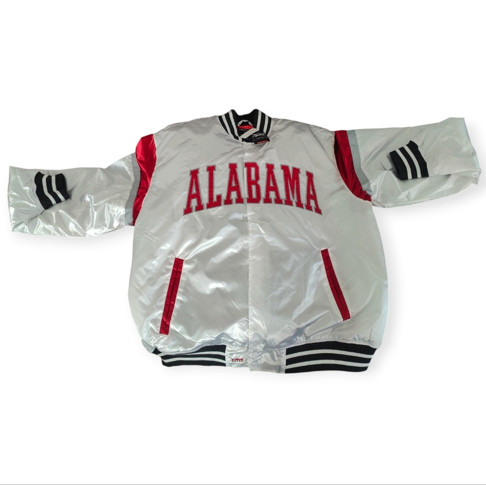 Franchise Club White Alabama Crimson Tide Power Satin Full-Snap Jacket